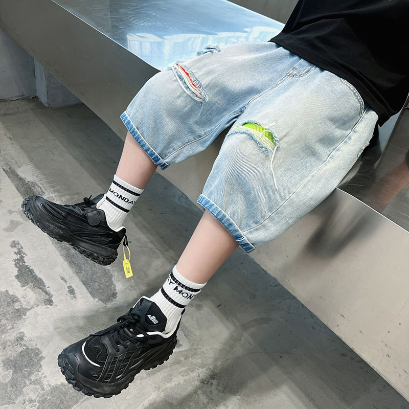 Jeans Boy Big Hole Boy Ljetne traperice Najnovije traperice za dječake Ležerni stil Dječja odjeća 6 8 10 12 14