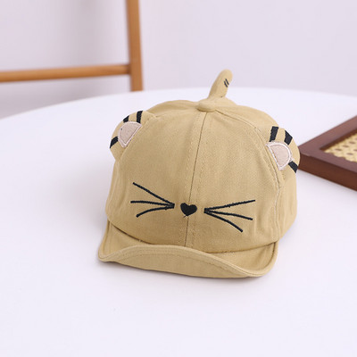 Suvine puuvillane pehme äärega Cartoon Kitty laste pesapallimüts Baby Boy päikesekübar