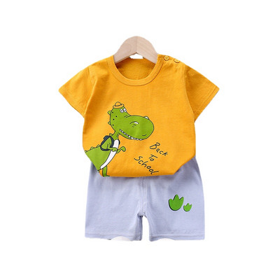 2018. Novi ljetni dječji komplet Dječja pamučna majica kratkih rukava za dječake i djevojčice Kratke hlače odjeća iz crtića slatko ležerno odijelo za 2-6 godina dječja odjeća