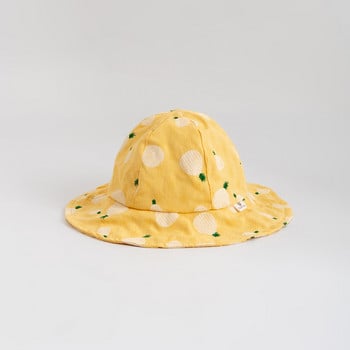 Шапка за бебета Лятна шапка за слънце Момиче Дишаща шапка с голяма периферия Рибарска шапка Слънцезащитна шапка Слънцезащитна шапка Анимационни щампи