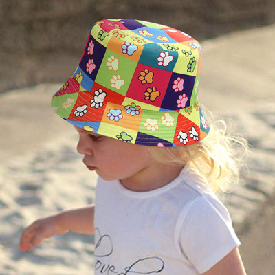 Dvostrani dječji šešir za plažu za malu djecu na otvorenom, crtani ribar, šešir s dvostrukim printom sunca, šešir za dječaka, bebe, hrčka, šešir za djecu, šešir za sunčanje s mjesečevom pozadinom