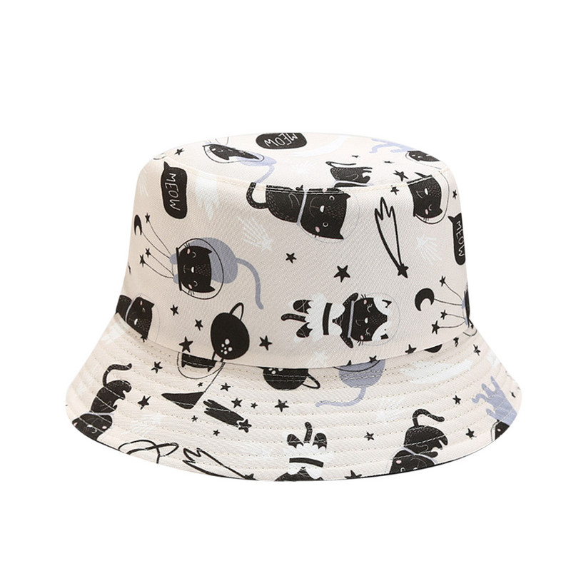 Dvostrani dječji šešir za plažu za malu djecu na otvorenom, crtani ribar, šešir s dvostrukim printom sunca, šešir za dječaka, bebe, hrčka, šešir za djecu, šešir za sunčanje s mjesečevom pozadinom
