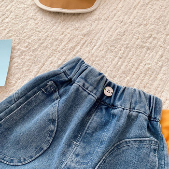 0-6Y Kids Boys Jeans Casual Παντελόνι 2023 Ανοιξιάτικα Παιδικά Ρούχα Κοριτσίστικα Τζιν Παντελόνια Solid Cargo Κορεατικά τζιν παντελόνια για μωρά