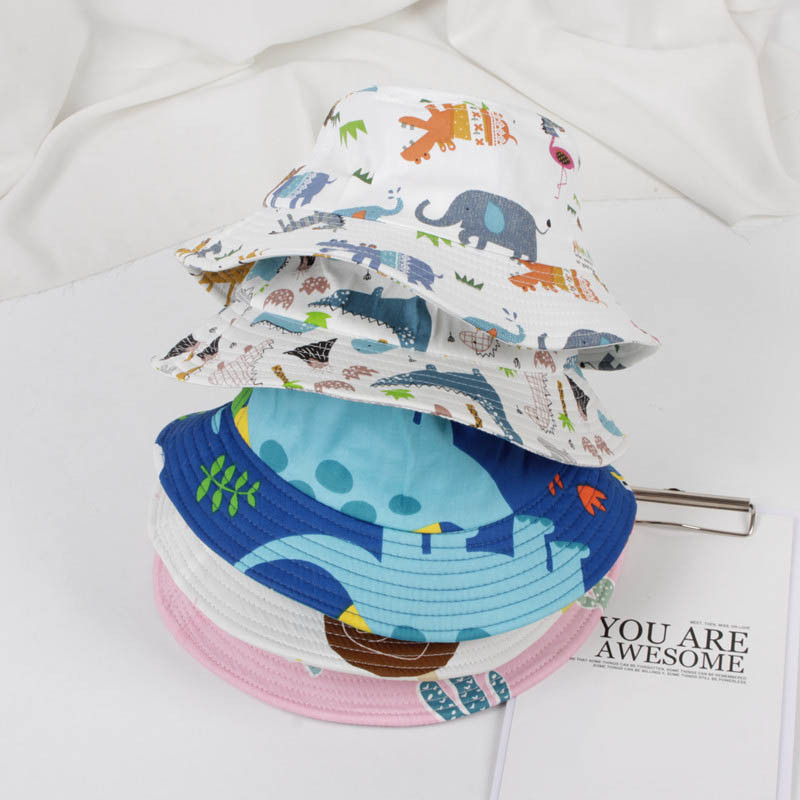 Crtani dinosaurus Beba Panama šešir Ljeto Proljeće Slatka životinja Slon Kapa za dječaka Mekana pamučna kapa za djevojčice Šešir s kantom Dječji šešir za sunce