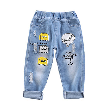 2022 Boys Casual Jeans Παντελόνι Βρεφικό Μικρό αγόρι Αγόρι τζιν Παντελόνι Παιδικό Παιδικό Λεπτό Μακρύ Παντελόνι Πάτου Ρούχα 1 2 3 4 5 6 7 8Y