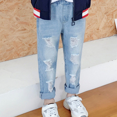 2022. Dječaci Ležerne traperice Hlače za malu djecu Traper hlače za dječake Dječje Dječje Uske duge hlače Donji dio Odjeća 1 2 3 4 5 6 7 8Y