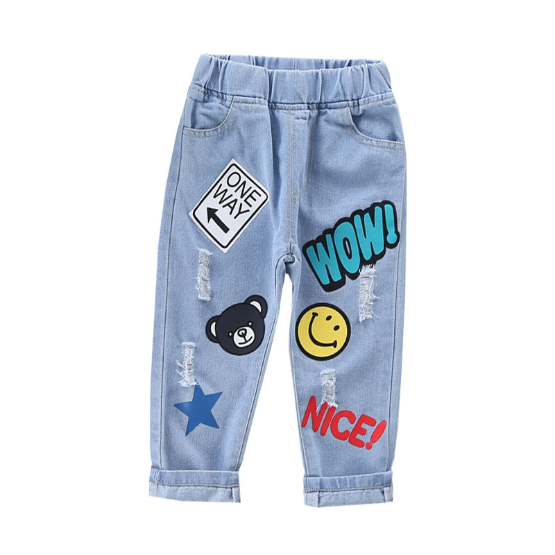 2022. Dječaci Ležerne traperice Hlače za malu djecu Traper hlače za dječake Dječje Dječje Uske duge hlače Donji dio Odjeća 1 2 3 4 5 6 7 8Y