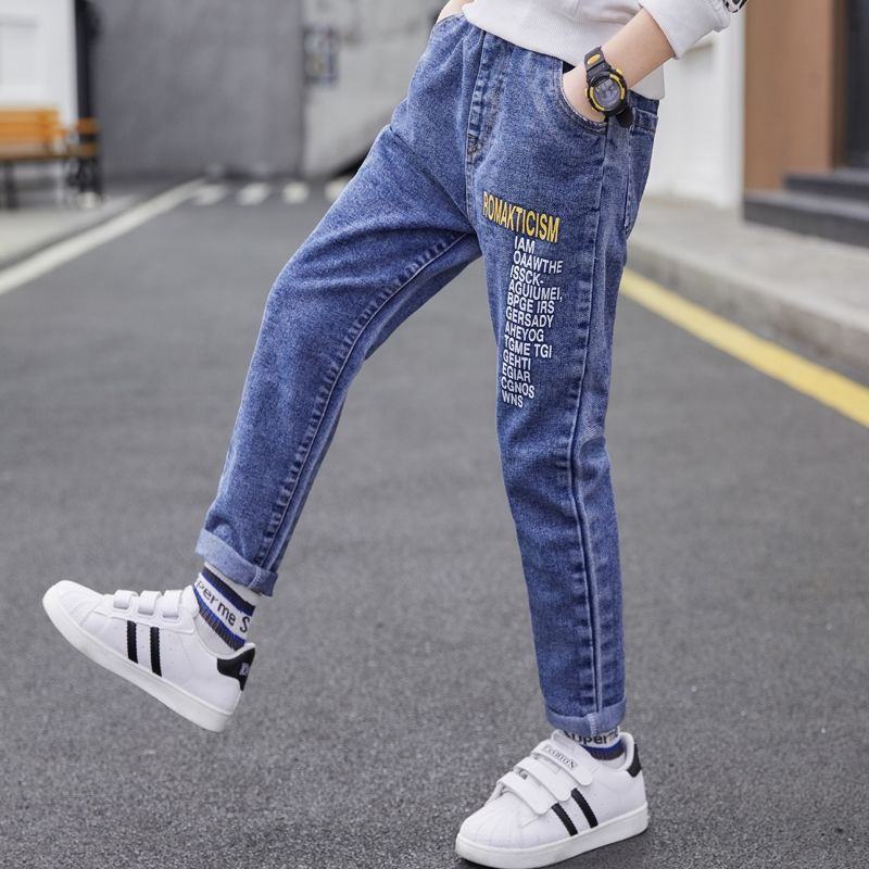 Berniukų Džinsai Vaikams Madingos Kelnės Minkštos Džinsinės Kelnės Vaikiški Drabužiai 8 9 10 Metų Berniuko žieminės kelnės Kasdieniai medvilniniai terminiai lauko džinsai