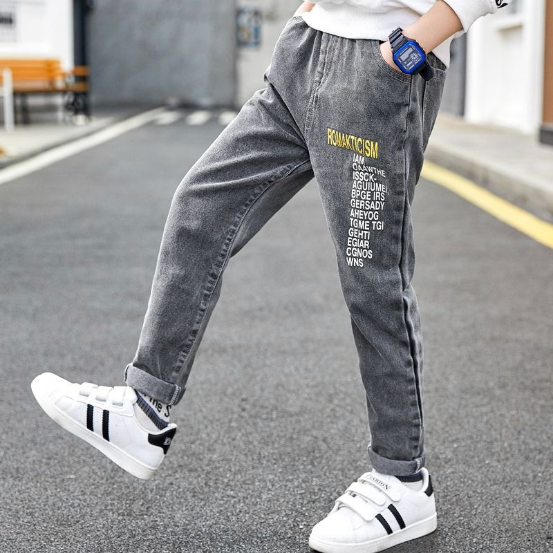 Berniukų Džinsai Vaikams Madingos Kelnės Minkštos Džinsinės Kelnės Vaikiški Drabužiai 8 9 10 Metų Berniuko žieminės kelnės Kasdieniai medvilniniai terminiai lauko džinsai