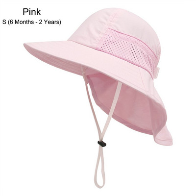 Dječja kapa za sunčanje za dječake, djevojčice, ležerna kapa za zaštitu od sunca, dječja, podesiva, prozračna, s velikim obodom, ljetna kapa za igru na plaži