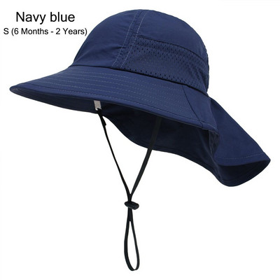 Dječja kapa za sunčanje za dječake, djevojčice, ležerna kapa za zaštitu od sunca, dječja, podesiva, prozračna, s velikim obodom, ljetna kapa za igru na plaži