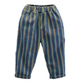 Traperice za dječake Traperice s prugastim uzorkom za dječake Proljeće Jesen Hlače za djecu Ležerna odjeća za dječake 6 8 10 12 14
