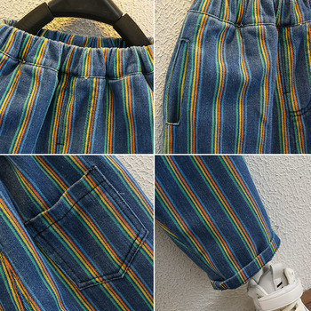 Дънки за момчета Раирани дънки за момчета Пролет Есен Панталони за деца Ежедневни дрехи за момчета 6 8 10 12 14