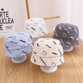 Summer Smile Print Bucket Fisherman Hat for Baby Boy Kepuraitės nuo saulės Vaikiškas gaubtas