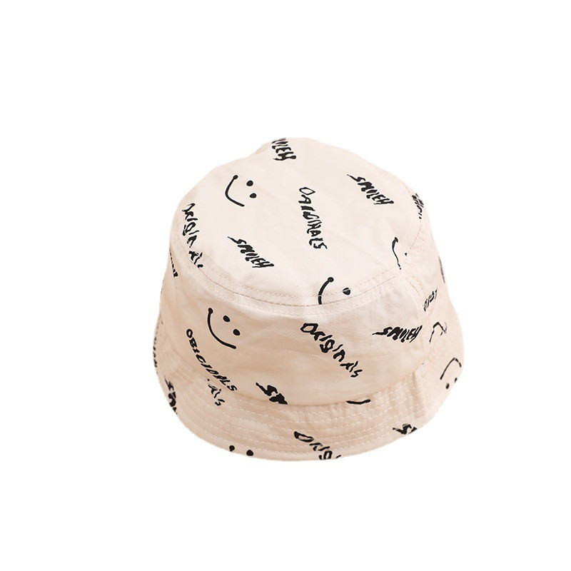 Summer Smile Print Bucket Fisherman Hat for Baby Boy Kepuraitės nuo saulės Vaikiškas gaubtas