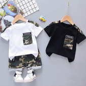 Dječja maskirna odjeća Sportska dječja pamučna gaćica Kompleti Ljetna odjeća za malu djecu Dječaci Kostimi Odjeća za ležerno nošenje