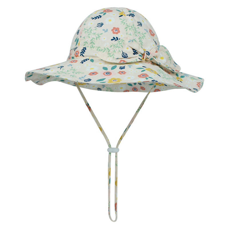 Djevojčica Kapa za sunčanje Ljetne kape UPF 50+ Malo dijete sa širokim obodom Šešir s kantom Podesiva kapa Dječji Šešir za kakicu