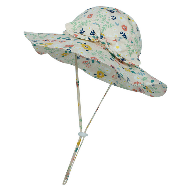Djevojčica Kapa za sunčanje Ljetne kape UPF 50+ Malo dijete sa širokim obodom Šešir s kantom Podesiva kapa Dječji Šešir za kakicu