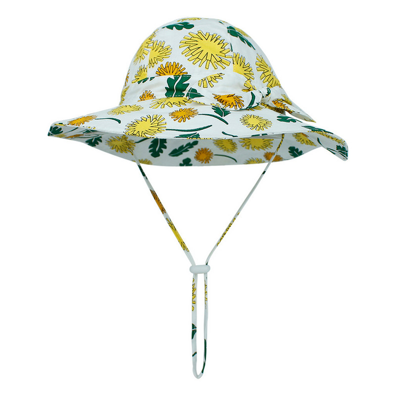 Djevojčica Kapa za sunčanje Ljetne kape UPF 50+ Malo dijete sa širokim obodom Šešir s kantom Podesiva kapa Dječji Šešir za kakicu