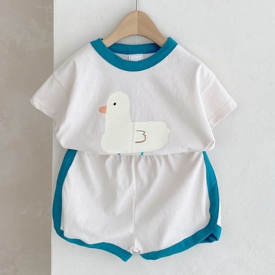 Slatka majica s prugama kratkih rukava za djevojčice i dječake + kompleti odjeće za kratke hlače, ljetna dječja odjeća za djevojčice i dječake.