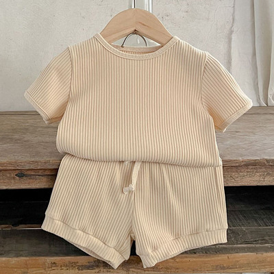 Slatka majica s prugama kratkih rukava za djevojčice i dječake + kompleti odjeće za kratke hlače, ljetna dječja odjeća za djevojčice i dječake.