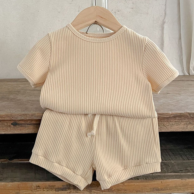 Slatka majica s prugama kratkih rukava za djevojčice i dječake + kompleti odjeće za kratke hlače, ljetna dječja odjeća za djevojčice i dječake.