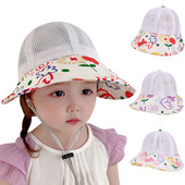 Novorođenče, dojenčad, uniseks šešir s ljetnim jesenskim cvijetom i podesivim šeširom za sunce