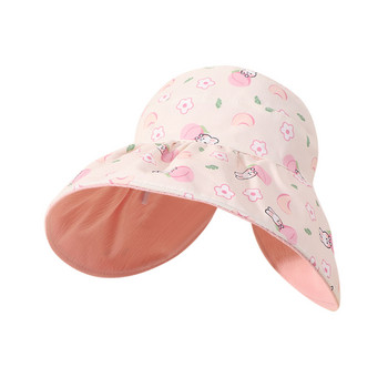Детска регулируема каишка за брадичка Слънцезащитни шапки Лятна, пролетна, сгъваема на руло широкопола шапка Детска шапка за кола Топла зимна шапка Детска