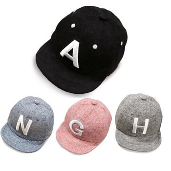 Нова бебешка шапка, мека памучна шапка с букви за момче, момиче, летни детски регулируеми бейзболни шапки, шапка за момчета, шапка за слънце