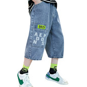 Blugi pentru băieți Model cu litere Blugi pentru copii Blugi pentru copii de vară pentru băieți Stil casual Îmbrăcăminte pentru copii 6 8 10 12 14