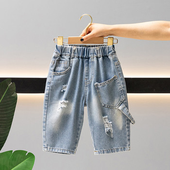 Summer Jeans For Boy Big Hole Boy Jeans Παιδικό τζιν σορτς σε καθημερινό στυλ για παιδιά Μικρά ρούχα για αγόρια