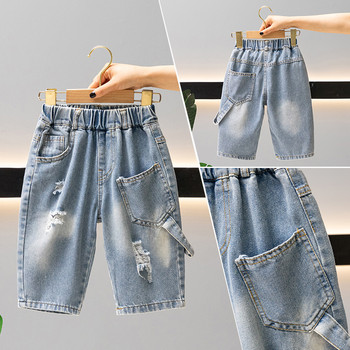 Summer Jeans For Boy Big Hole Boy Jeans Παιδικό τζιν σορτς σε καθημερινό στυλ για παιδιά Μικρά ρούχα για αγόρια