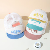 Korea Letter Beebi Pesapallimüts Suvine Õues Hingav Beebi Poiste Tüdrukutele Päikesemüts Võrgusilmast Väikelaste Laste Snapback Mütsi Kapott