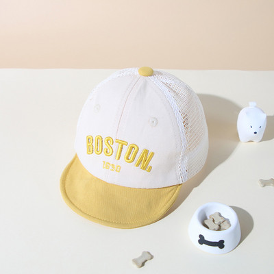 Korea Letter Beebi Pesapallimüts Suvine Õues Hingav Beebi Poiste Tüdrukutele Päikesemüts Võrgusilmast Väikelaste Laste Snapback Mütsi Kapott