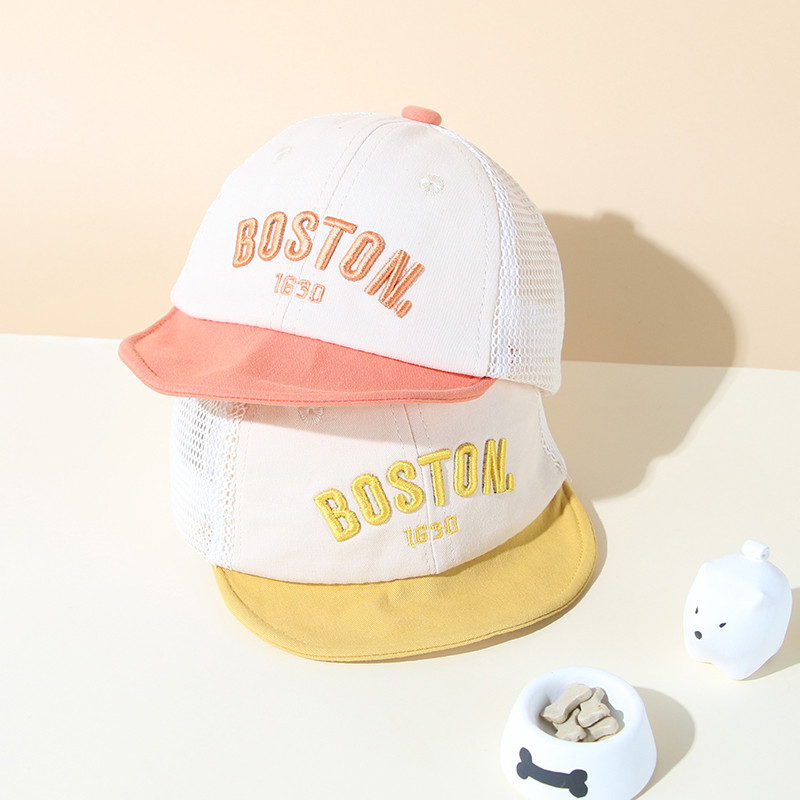 Korea Letter Beebi Pesapallimüts Suvine Õues Hingav Beebi Poiste Tüdrukutele Päikesemüts Võrgusilmast Väikelaste Laste Snapback Mütsi Kapott