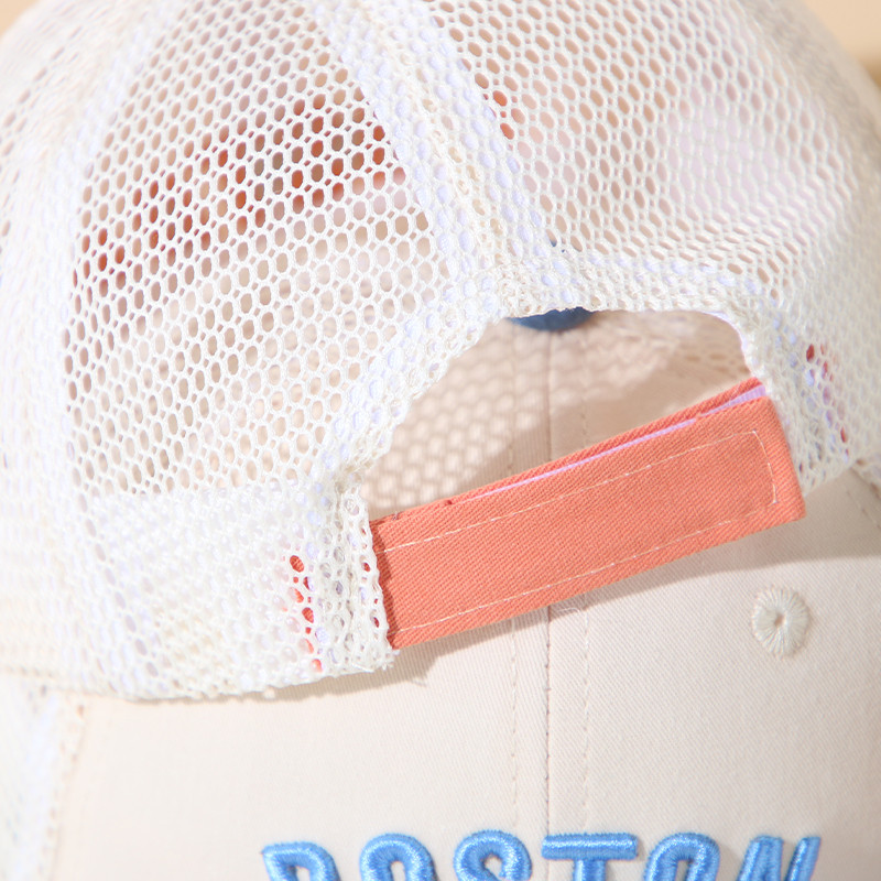 Korea Letter Beebi Pesapallimüts Suvine Õues Hingav Beebi Poiste Tüdrukutele Päikesemüts Võrgusilmast Väikelaste Laste Snapback Mütsi Kapott