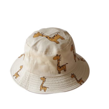 2020-02-10 Lioraitiin Детски шапки-кофи Шапка с анимационен жираф Слънчева шапка Момичета Момчета Шапка за плаж на открито Къмпинг Шапка за риболов Панама Шапка