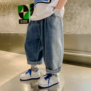 Jeans Boy μονόχρωμο Παιδικό Boy Jeans Casual Style Παιδικό τζιν ανοιξιάτικο φθινοπωρινό Ρούχα για αγόρια 6 8 10 12 14