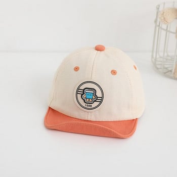 Шикозна бебешка шапка Бързосъхнеща анимационна шарка Съвпадащ цвят Бейзболна шапка Кръгъл купол Флопи шапка за слънце Модни аксесоари