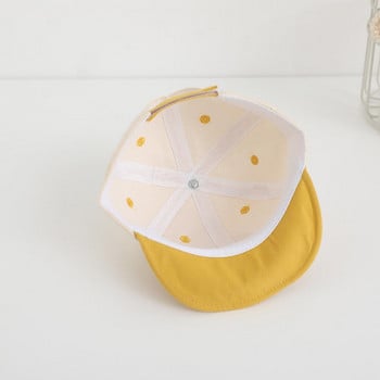 Шикозна бебешка шапка Бързосъхнеща анимационна шарка Съвпадащ цвят Бейзболна шапка Кръгъл купол Флопи шапка за слънце Модни аксесоари