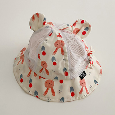 Állítható állszíj gyerekeknek napozósapkák nyári tavaszi napsapka aranyos rajzfilm szabadtéri strand vödör Kisgyermek strandkalap fiú kötött sapka