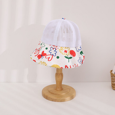 Νεογέννητο μωρό μωρό Unisex Εκτύπωση Καλοκαιρινό Φθινοπωρινό Λουλούδι Ρυθμιζόμενο σετ Καπέλο και Γάντι για Μικρό Καπέλο