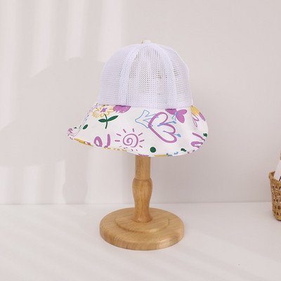 Νεογέννητο μωρό μωρό Unisex Εκτύπωση Καλοκαιρινό Φθινοπωρινό Λουλούδι Ρυθμιζόμενο σετ Καπέλο και Γάντι για Μικρό Καπέλο