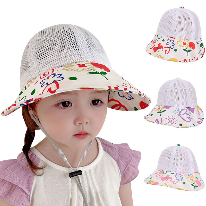 Νεογέννητο μωρό μωρό Unisex Εκτύπωση Καλοκαιρινό Φθινοπωρινό Λουλούδι Ρυθμιζόμενο σετ Καπέλο και Γάντι για Μικρό Καπέλο