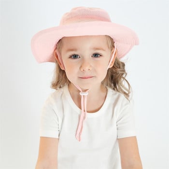 Детска шапка за слънце с широка периферия UPF 50+ Защитна шапка за малки деца, момчета, момичета, регулируема шапка с кофа, комплекти ръкавици и шапки за момчета