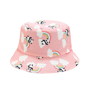 Cap Boy Sun Baby Kids Toddler Protection Bucket Outdoor Girls Hat Cartoon Prints Fisherman Hat Sided Beach Rainbow Winter Hat