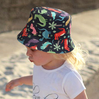 Cap Boy Sun Baby Kids Tipegő Védő Vödör kültéri Lányok Kalap Rajzfilm nyomatok Halászkalap Oldalas Beach Szivárvány Téli Kalap