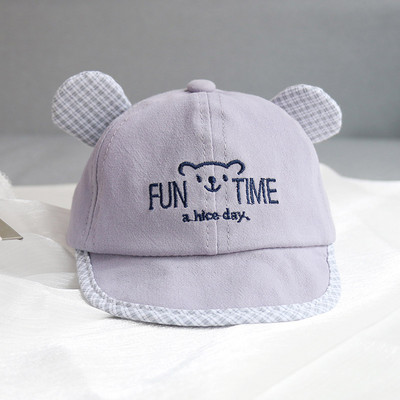 Crtani medvjed Dječja kapa s ušima Meki pamučni vez Dječja djevojčica Dječaci Dječja bejzbol kapa Proljeće ljeto Podesiva šešir za sunce za dojenčad