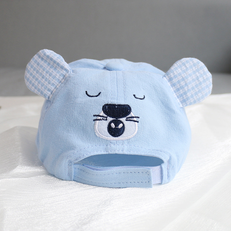 Crtani medvjed Dječja kapa s ušima Meki pamučni vez Dječja djevojčica Dječaci Dječja bejzbol kapa Proljeće ljeto Podesiva šešir za sunce za dojenčad