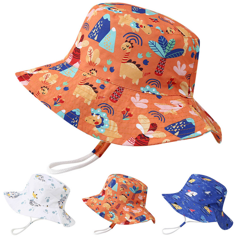 Dječja kapa Djevojčice Dječaci Proljeće Jesen Vanjska sjenila Crtani dinosaurus Šešir za zaštitu od sunca Ribarski šešir